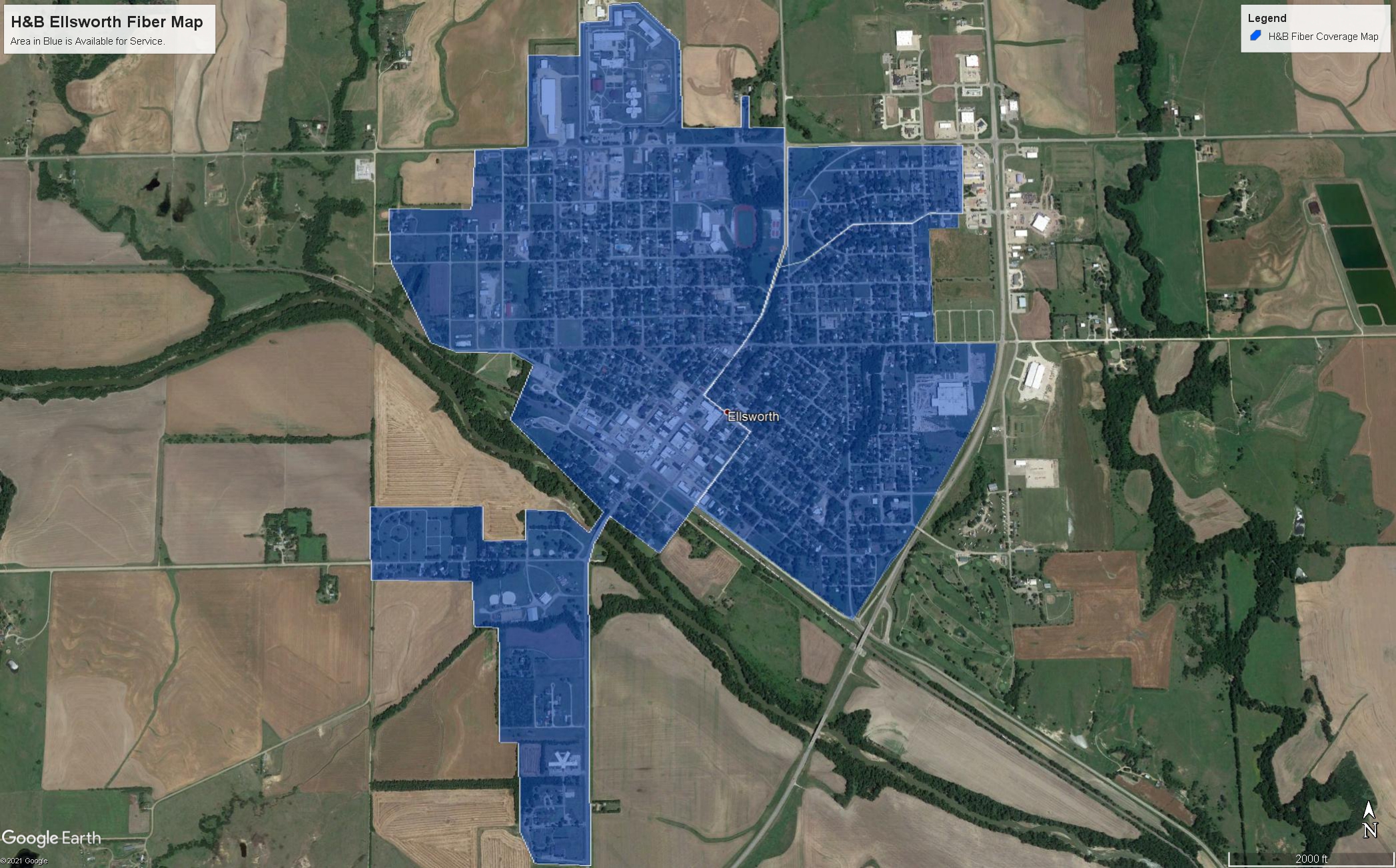 Ellsworth Fiber Area Updated